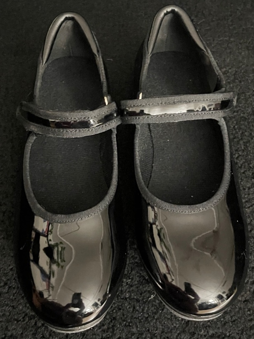 Linodes Easy Strap Tap Shoe Dance Flats for Girls and Boys (Big Kid) Size 3.5